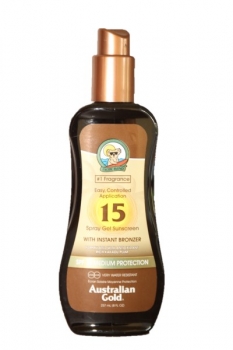 Australian Gold - SPF 15 Spray Gel mit Bronzer