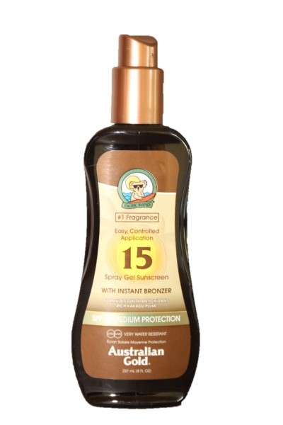 Australian Gold - SPF 15 Spray Gel mit Bronzer